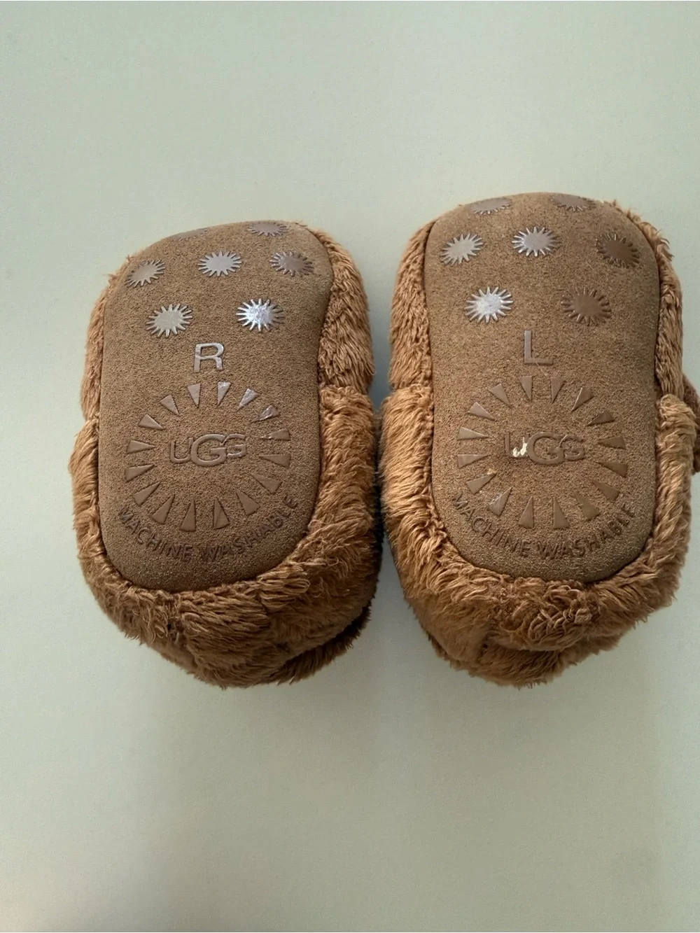 UGG Baby Plush Brown Velcro Booties, Baby UGGs, UGG Bixbee Bootie Size 0/1